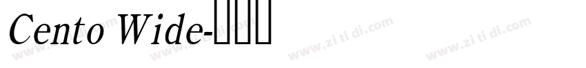Cento Wide字体转换